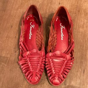 Vintage Red Famolare Flats - barely worn